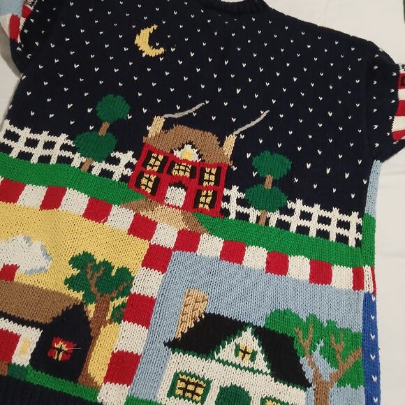 VTG PBJ Sport Women's Large Cardigan Realtor Sweater Cotton Blnd Novelty Buttons - Picture 8 of 12